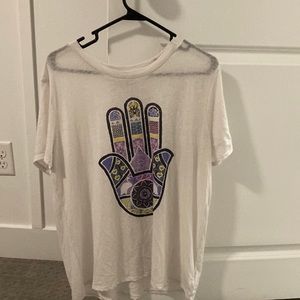 Tshirt with hand/flower design